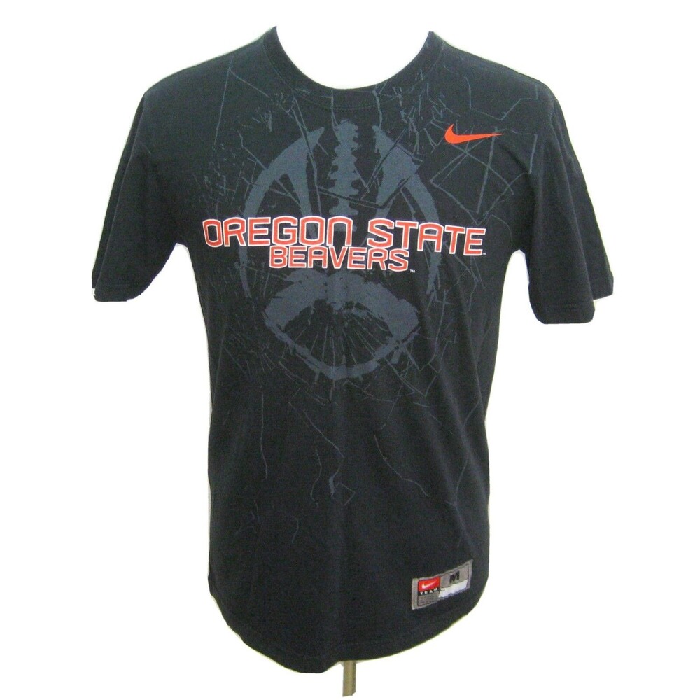 OREGON STATE BEAVERS Men's (Size Medium) NIKE Black Short Sleeve Graphic T-Shirt